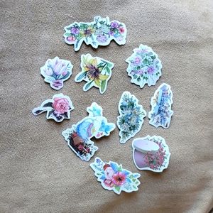 45PC Vintage Floral Shoppe Journal Stickers